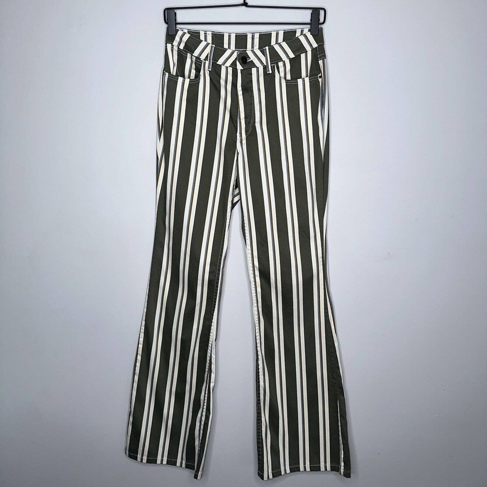 Wrangler Women’s Fierce Striped Flare Jeans Green No Size Tag